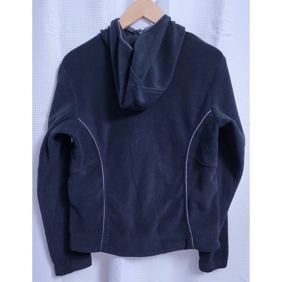 Columbia Black Full Zip Hooded Fleece Jacket Women's MEDIUM - Picture 4 of 7